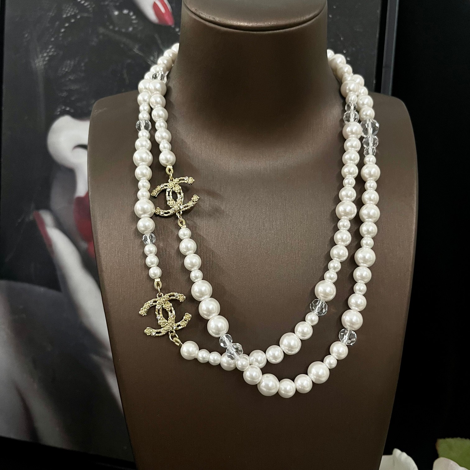 Chanel Long Pearl Necklace