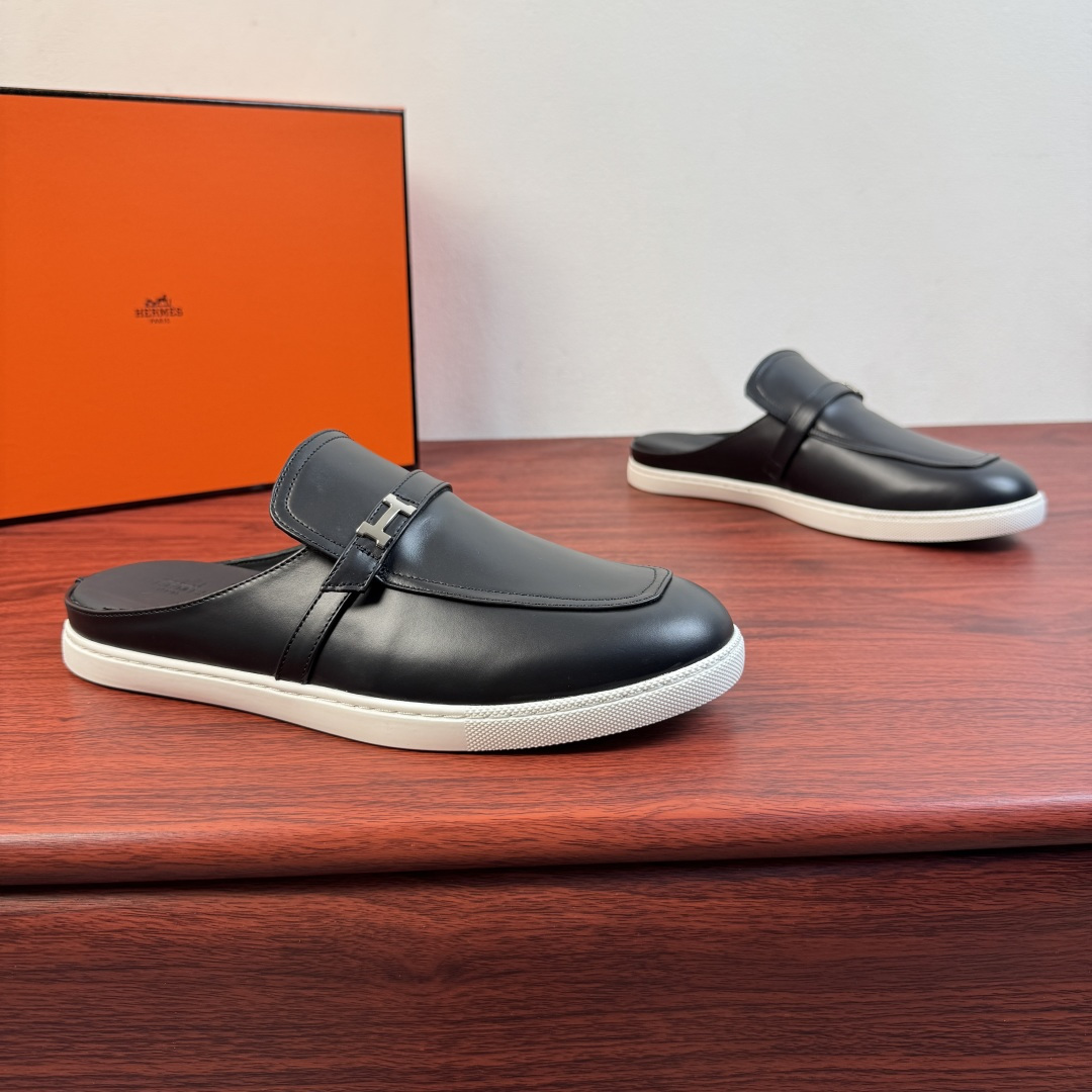 Hermes Men's Mix leather Mule