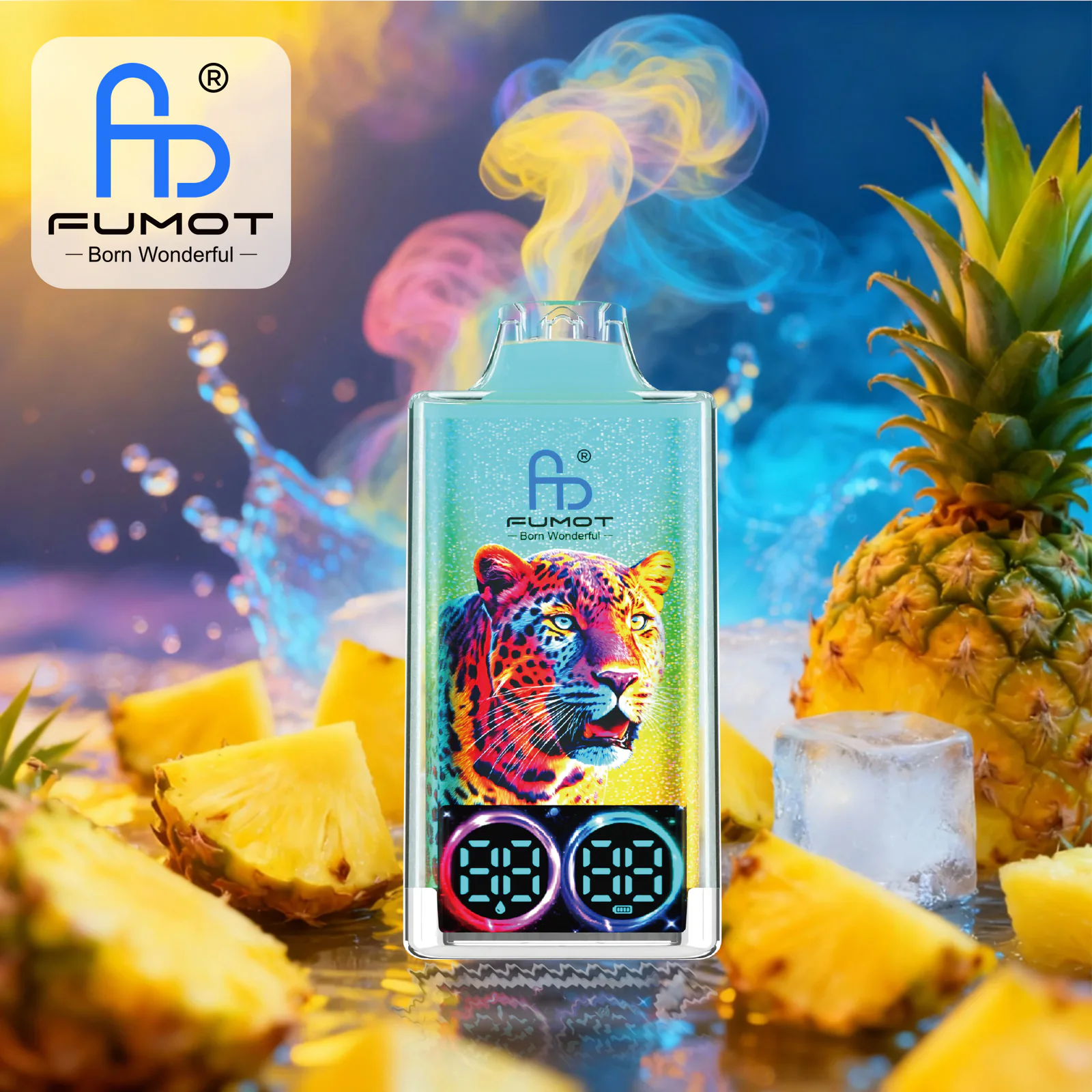 FUMOT Leopard 40K EU Edition Disposable Vape – Pineapple Ice - Vaba Vape-Shop