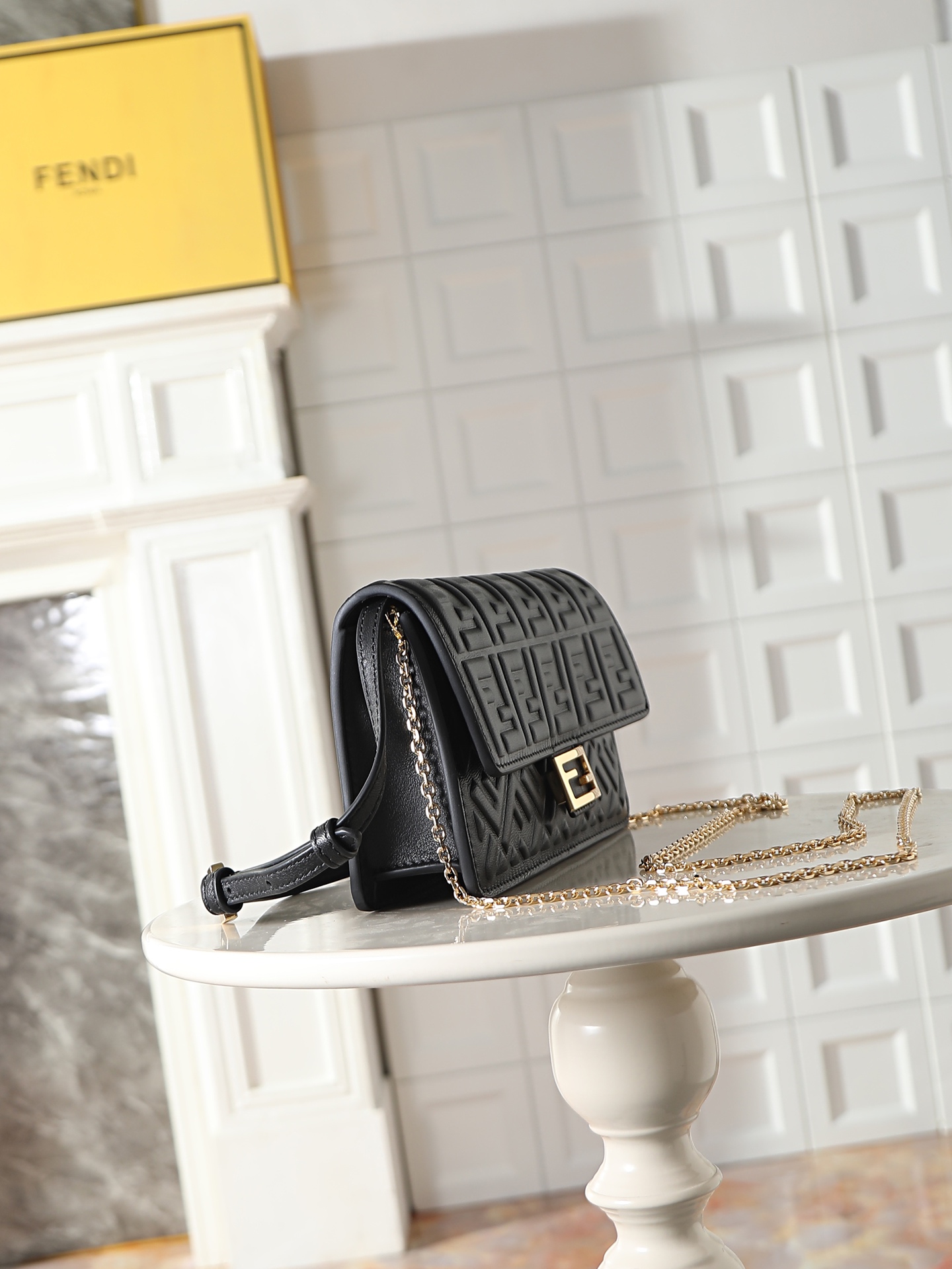 Fendi Chain Mini Bag-Black