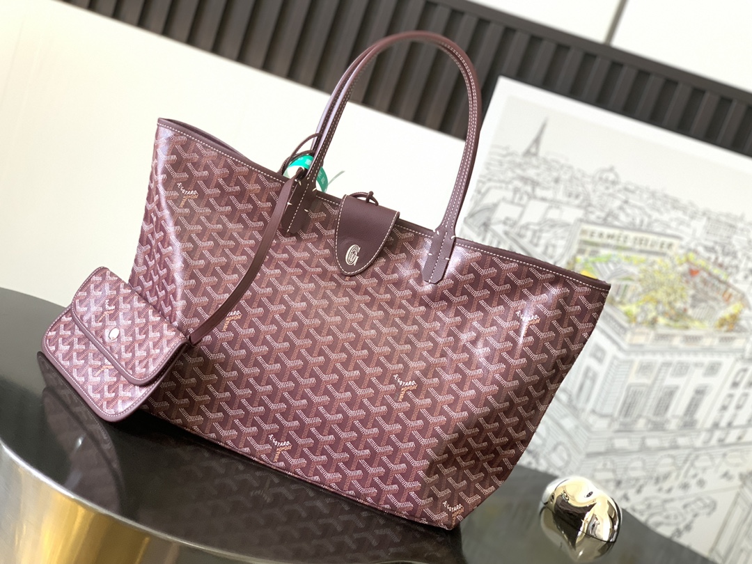 Goyard Saint Louis PM Tote in Burgundy