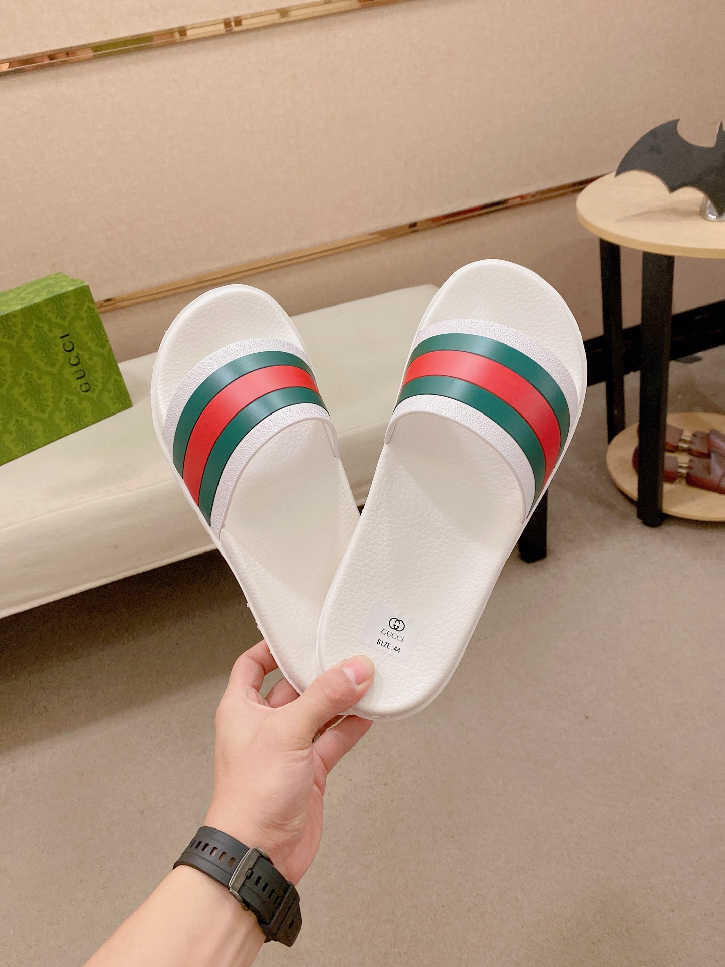 Men's Gucci  slide sandal with Web