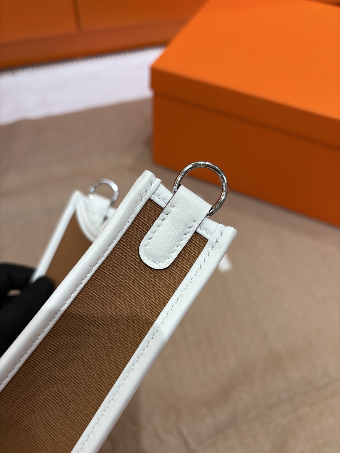 Hermes Evelyne canvas crossbody bag
