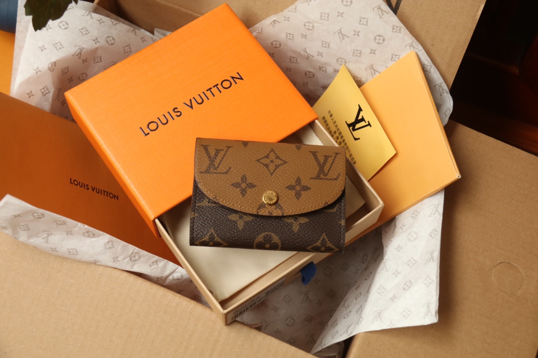 M82333 LV Rosalie Coin Purse Monogram Reverse Canvas