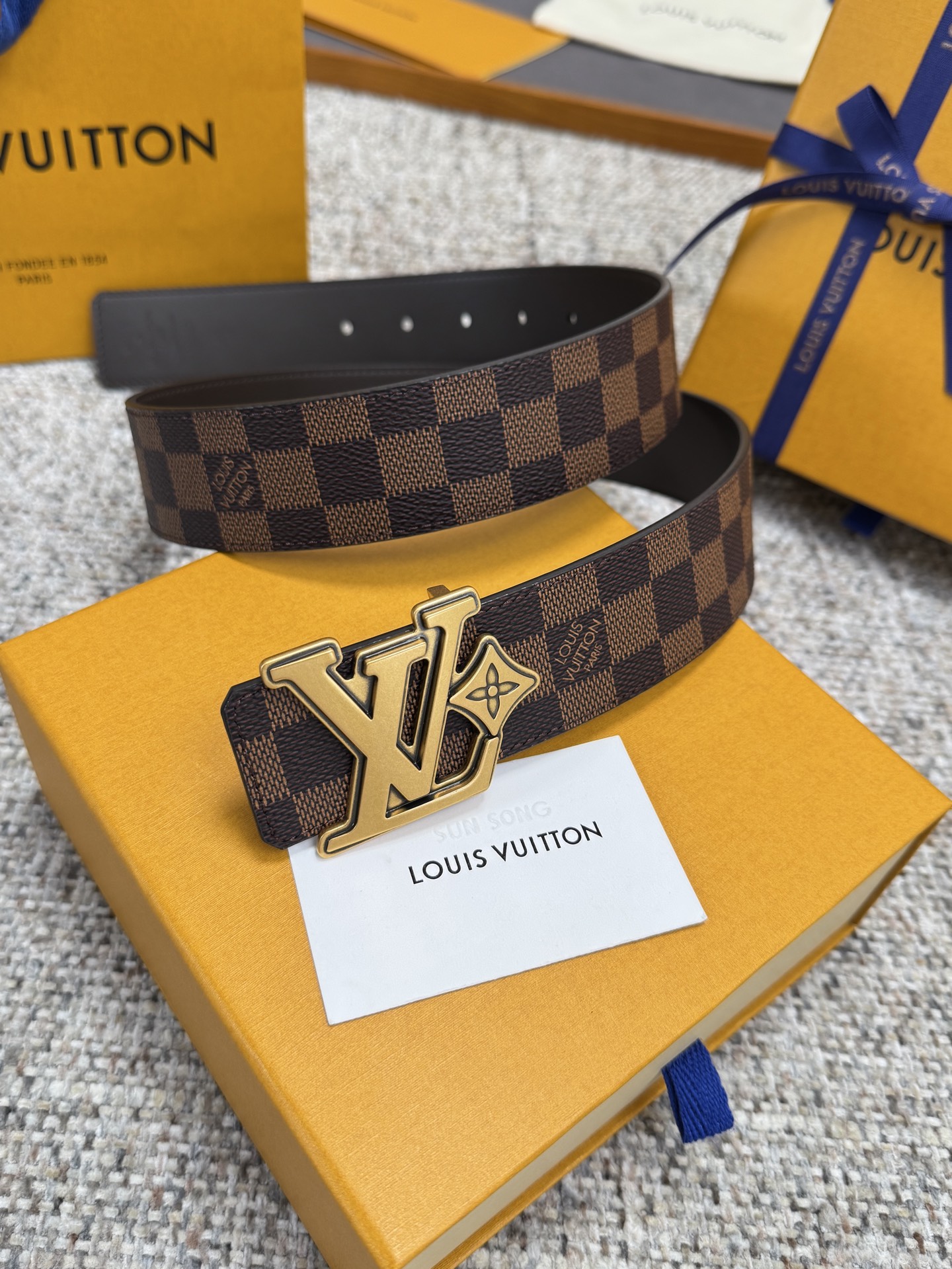 LV Flower Damoflage 40mm Reversible Belt