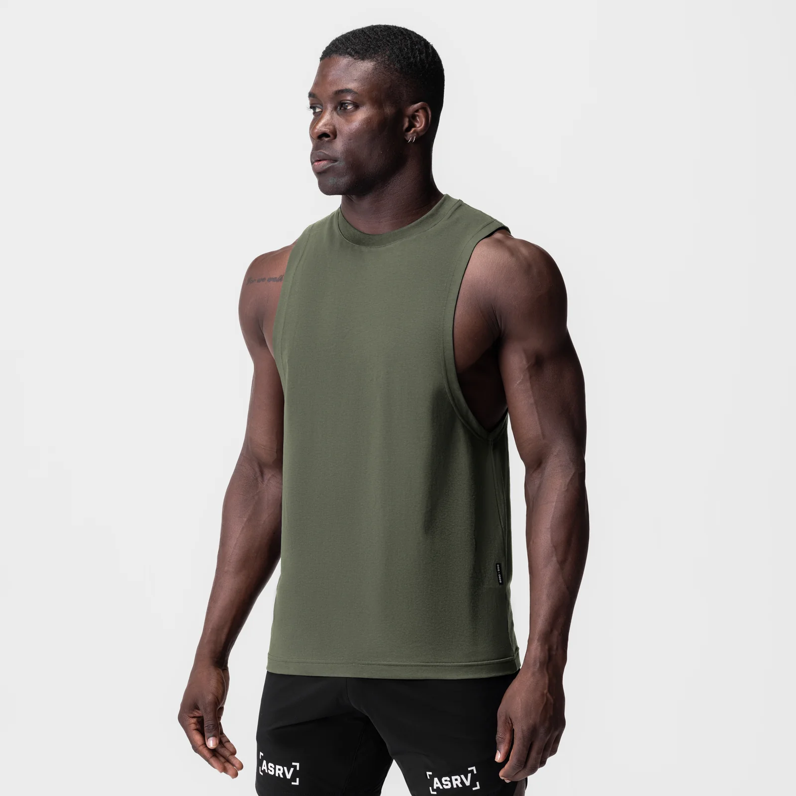 0926. Supima Muscle Tank - Olive