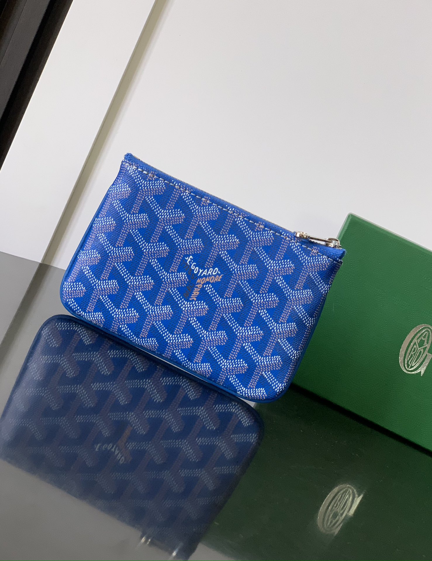 Goyard Sénat Mini Pouch in Sky blue
