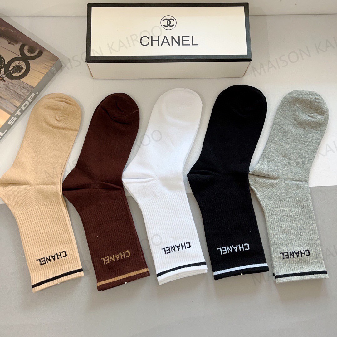 Chanel Socks 5-Pack - KAIROO