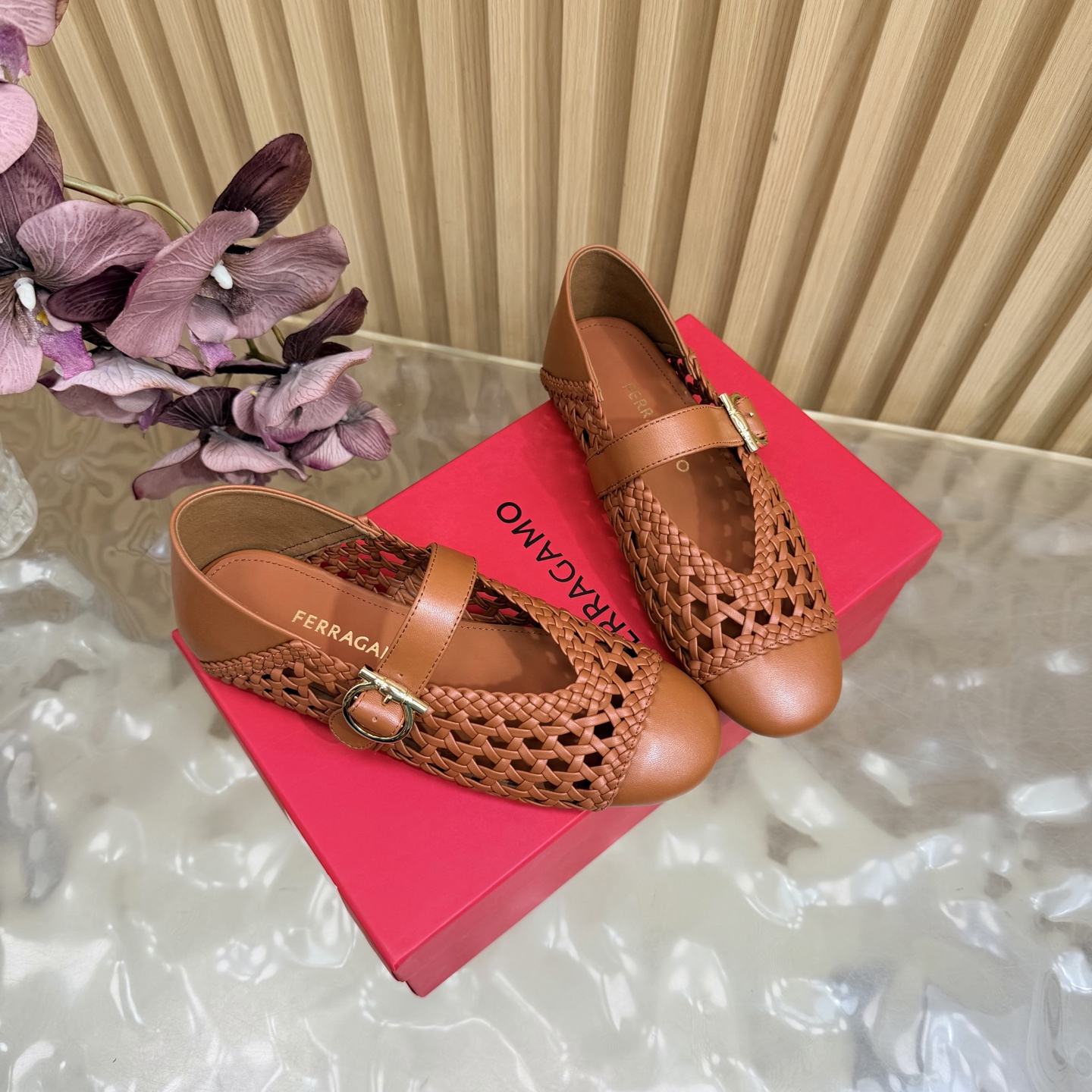 Ferragamo Gancin Mary Jane Ballet Flat