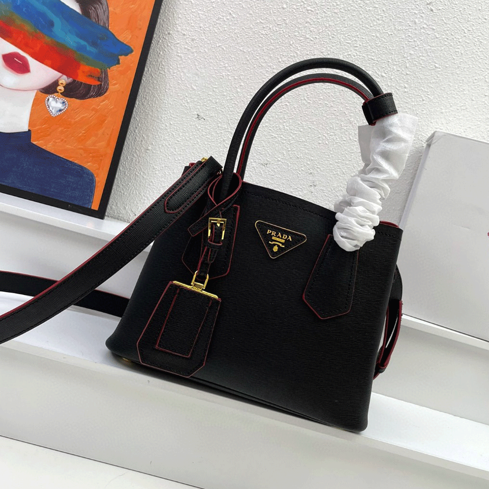 Prada Double Saffiano Leather Mini Handbag