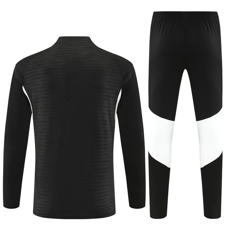 Adult / Kids 2526 LVP Half Zipper Training Suit Black
