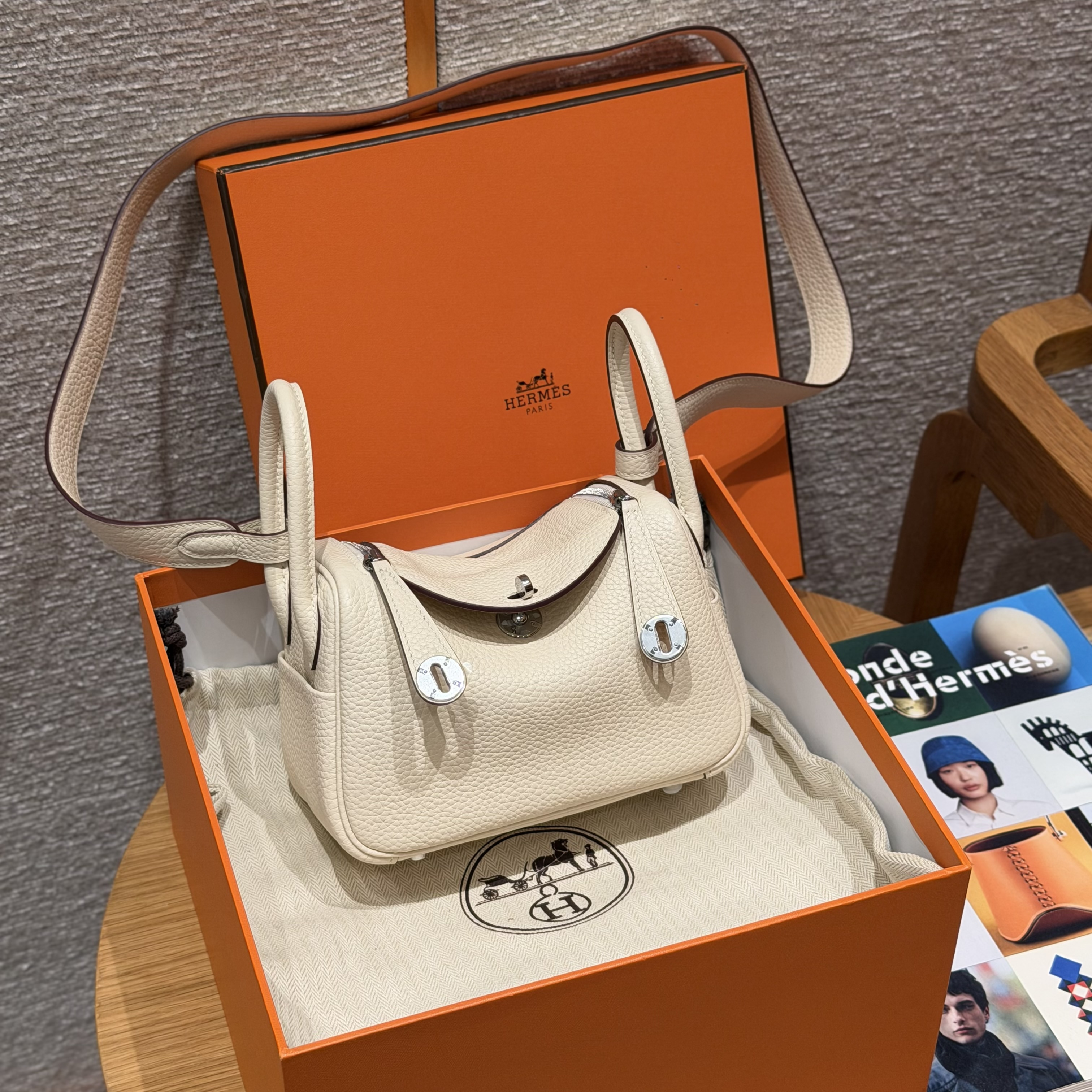 Hermes Nata Clemence Mini Lindy 20