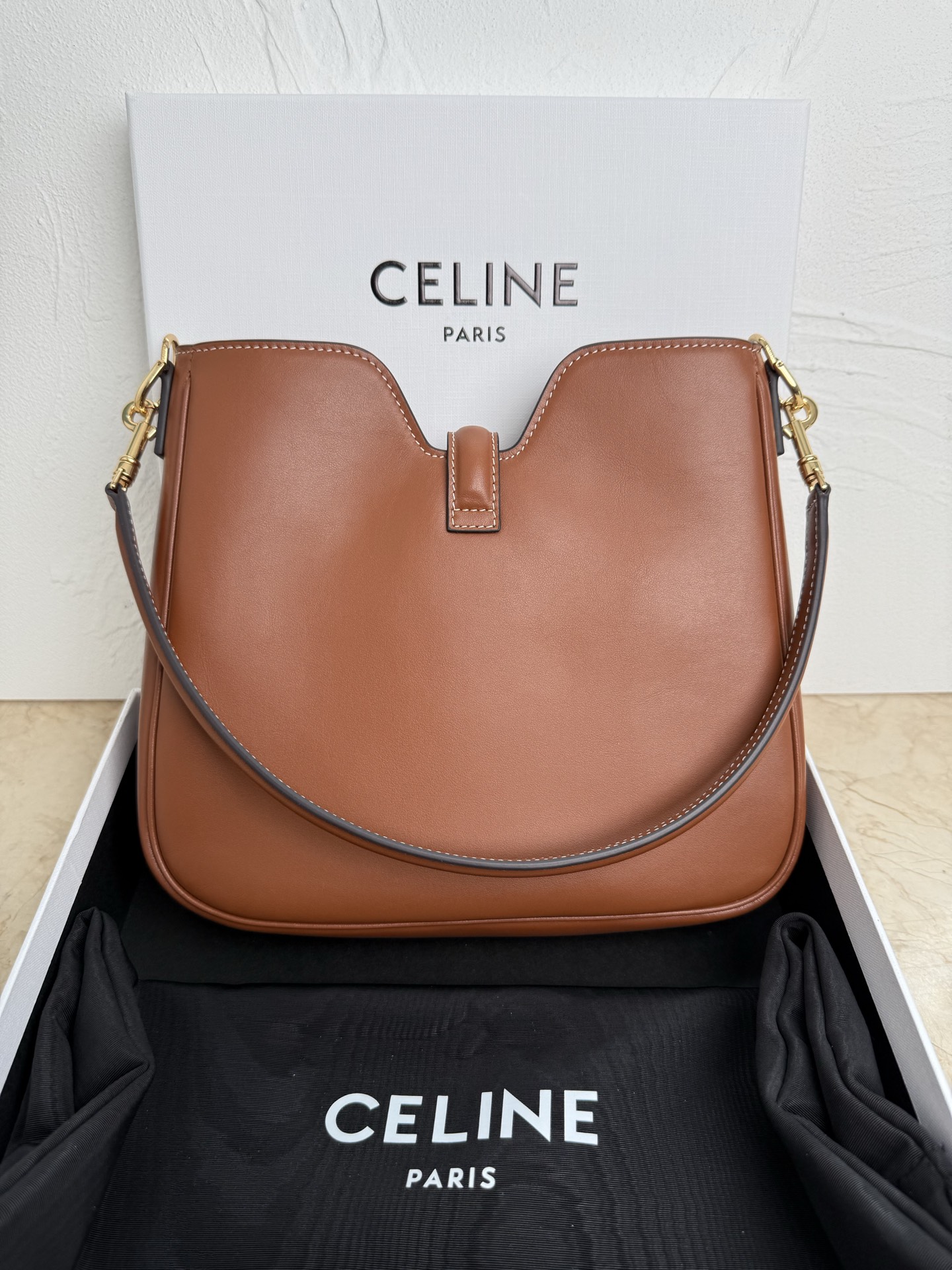 Celine Camille 16 Small Bag in Brown Calfskin