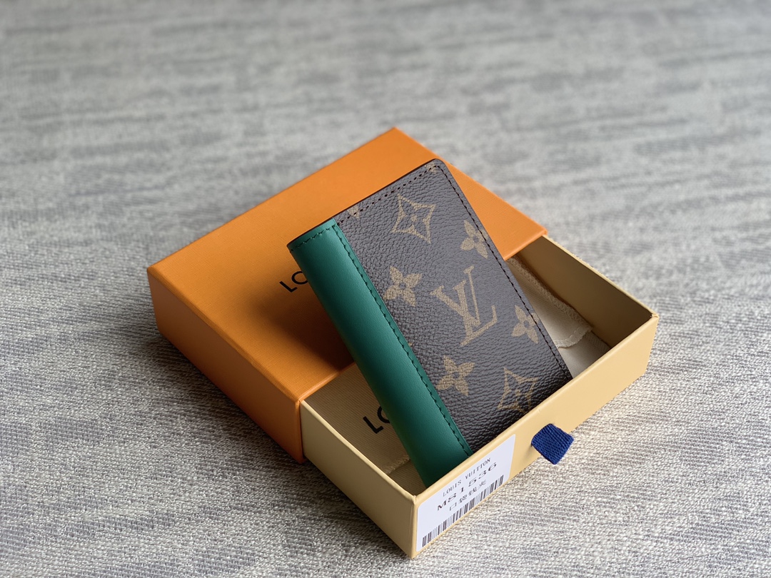 M12829 Pocket Organizer Monogram Canvas-Borneo Green
