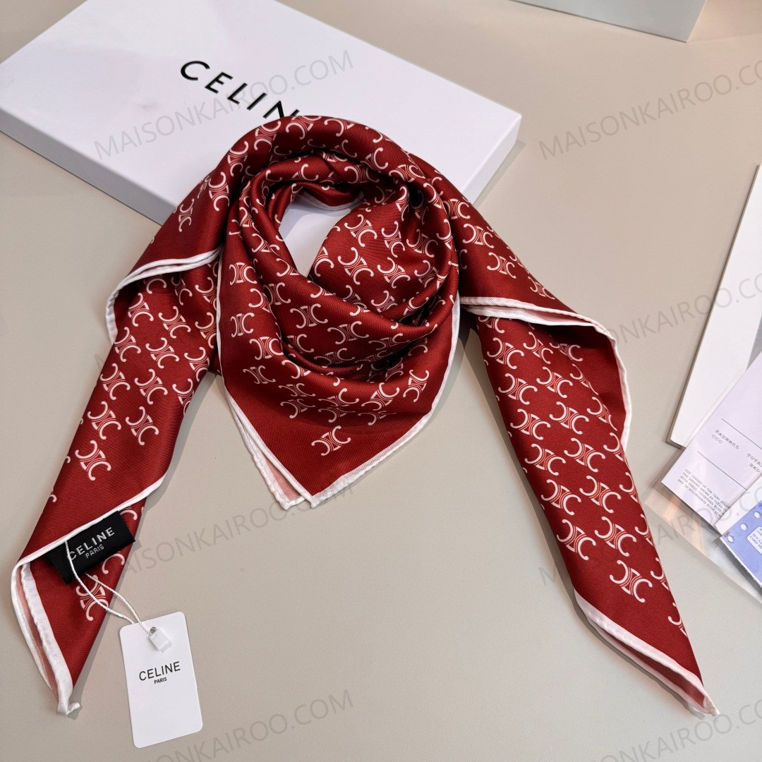 Celine Triomphe 90 Silk Scarf - KAIROO