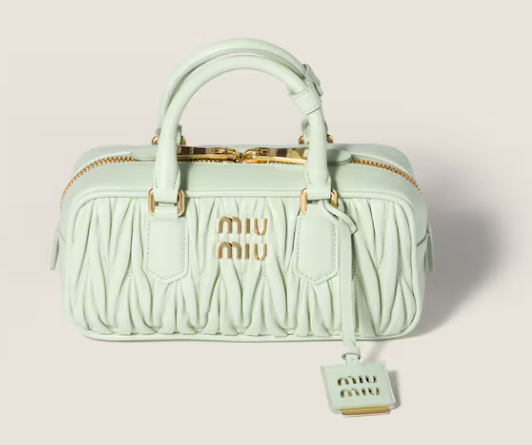 Miu miu Medium Arcadie Aqua matelassé nappa leather bag 5BB142
