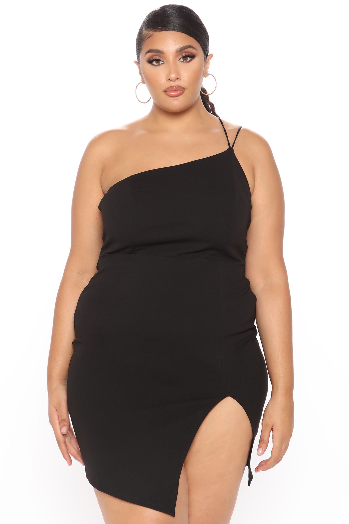 A Careless Night Midi Dress - Black