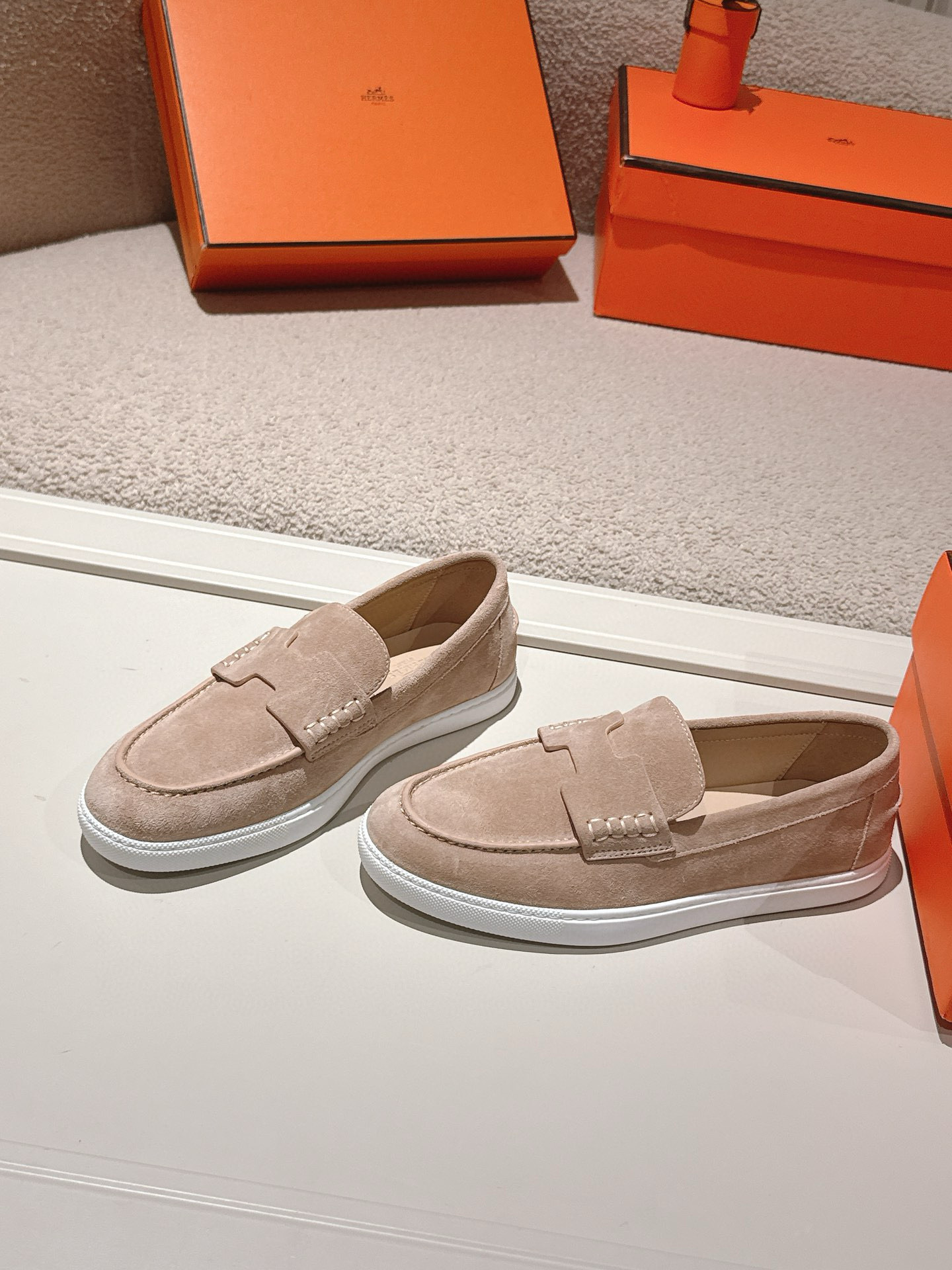 Hermes Women's Suede Loafer