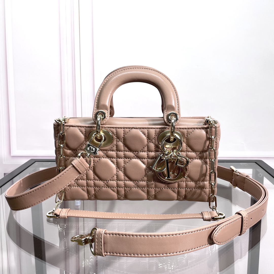 Dior Small Lady D-Joy Bag in Powder Pink Cannage Lambskin