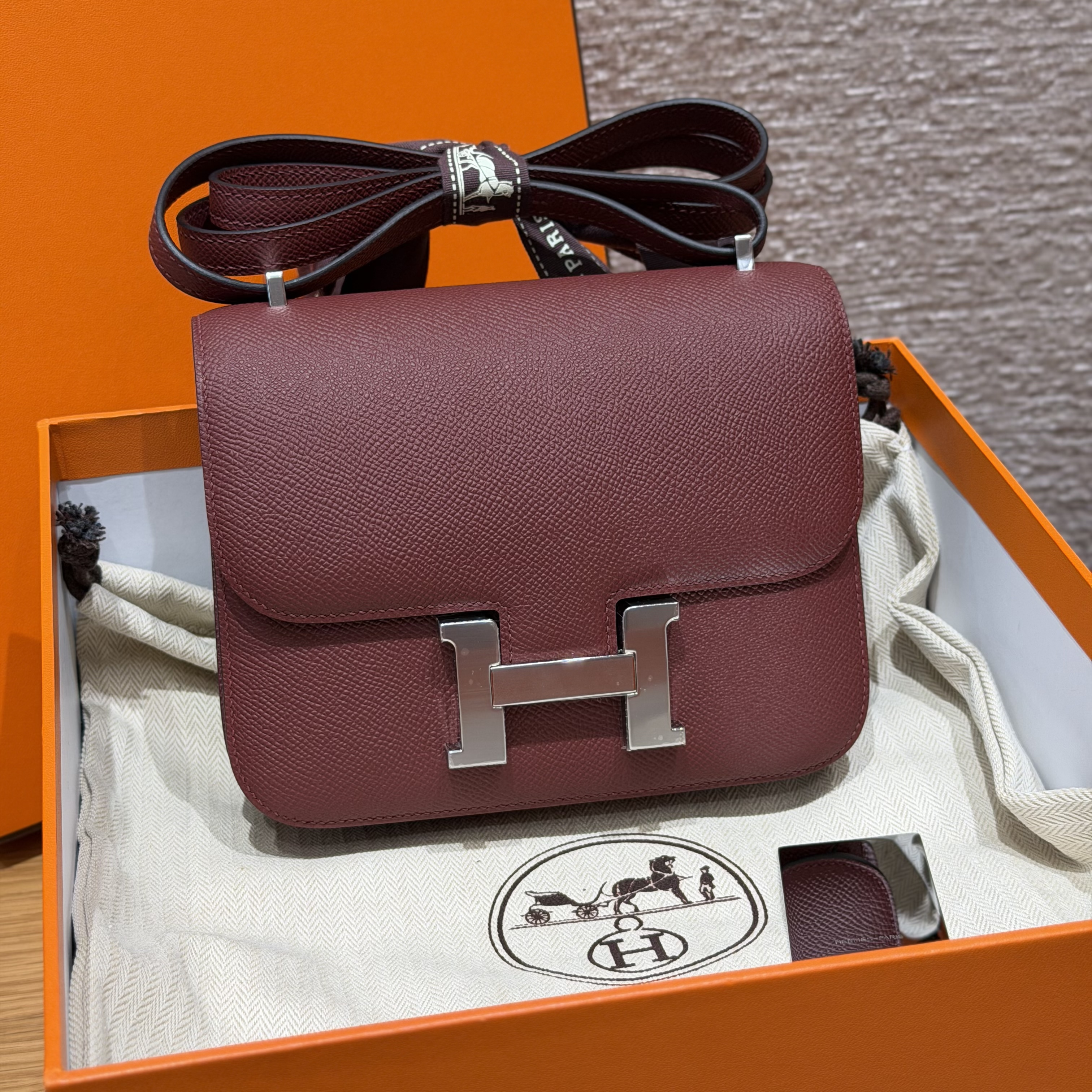 Hermes Rouge H Epsom Constance 18