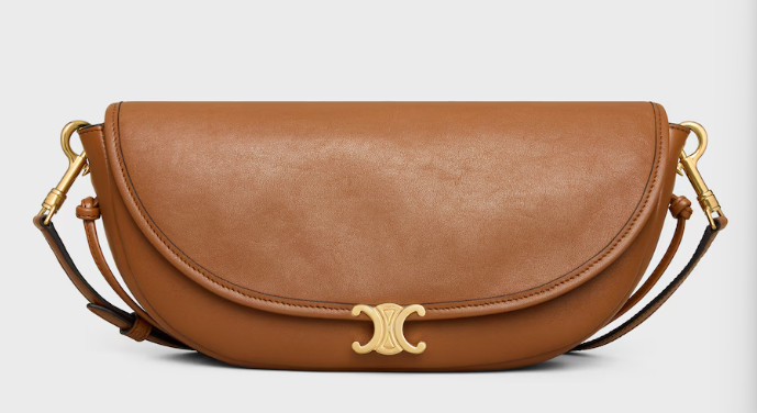 Celine Brown Little Halfmoon Soft Triomphe Bag
