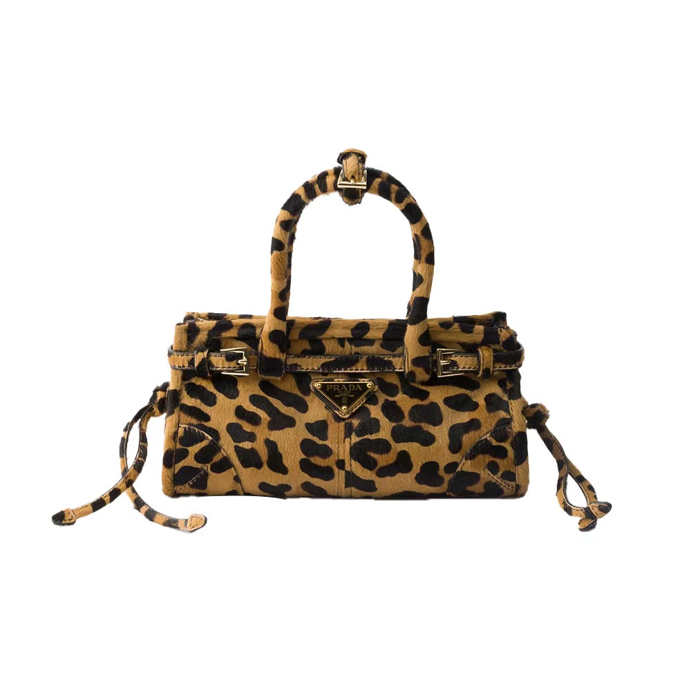 Prada Bonnie mini printed leather handbag（10A Mirror Version）