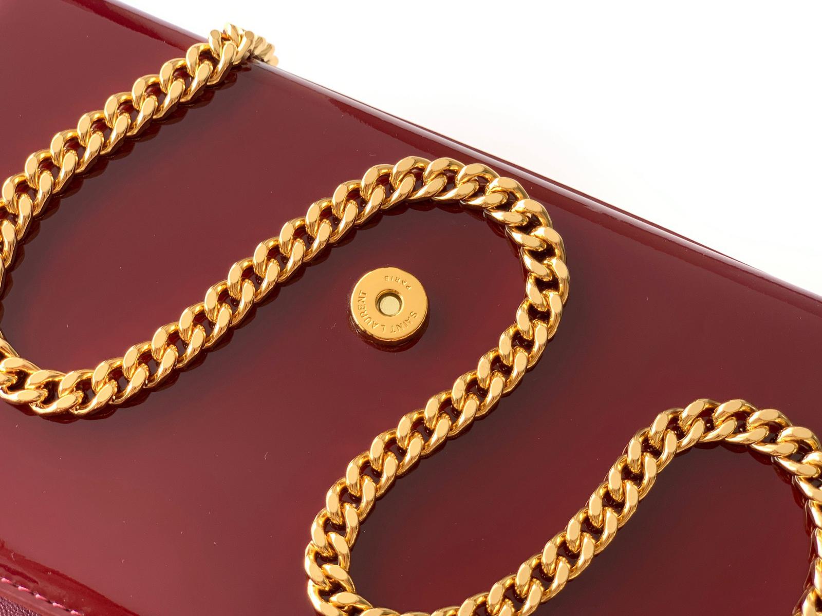 YSL Saint Laurent red crossbody bag