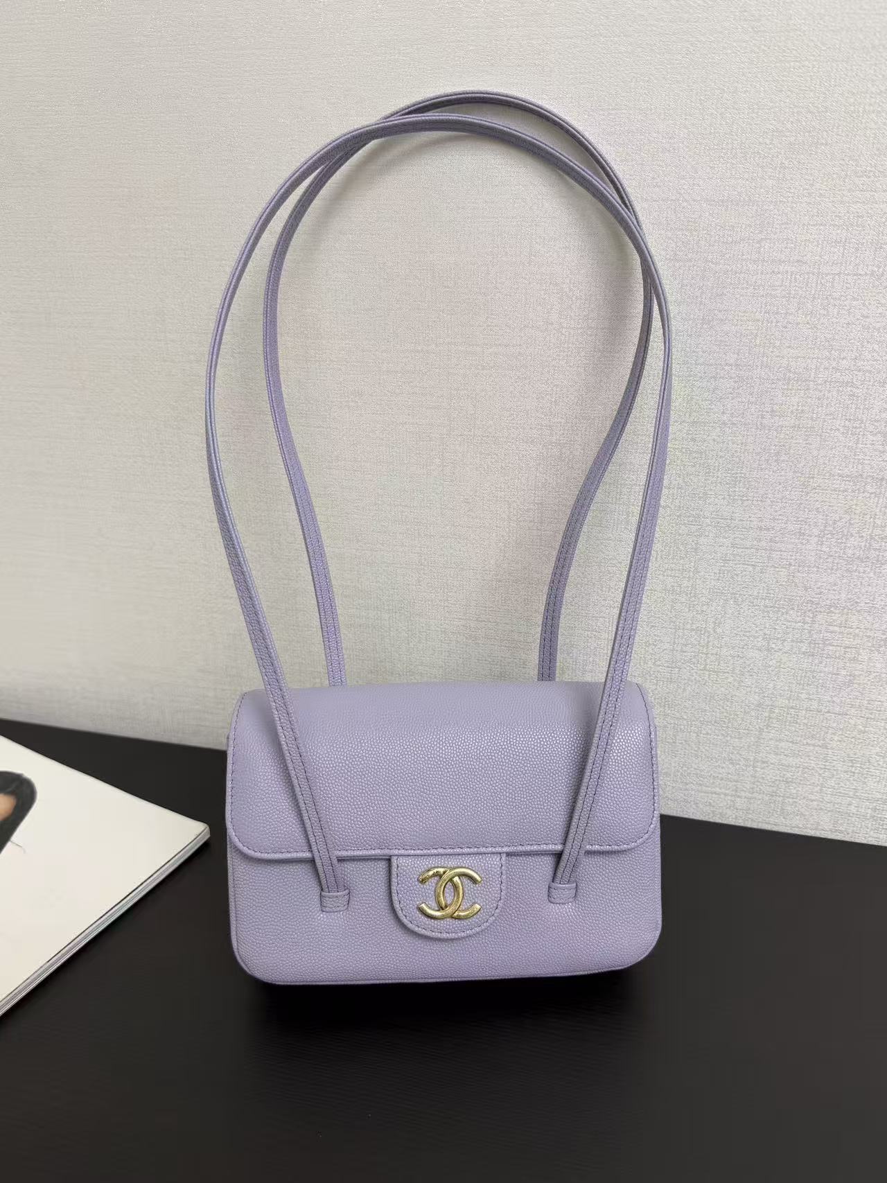 Chanel Preppy Coco handbag purple