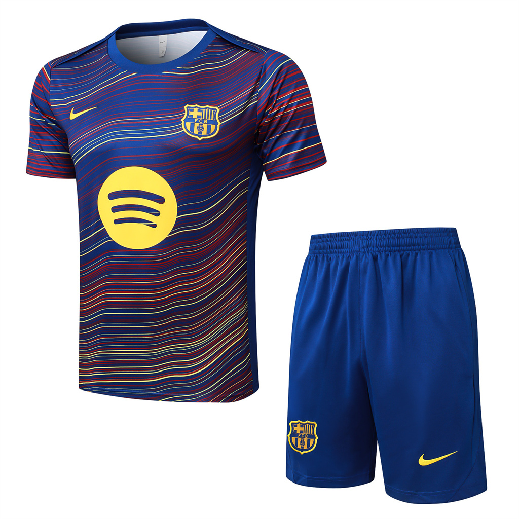 Barcelona Training Short Sleeve Suit 25/26 | Soc Jersey - Premium Football Jersey