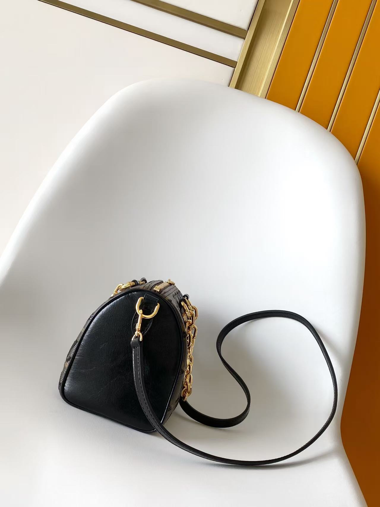 Louis Vuitton Monogram Sequeins Speedy Bandouli è re 20 Handbag