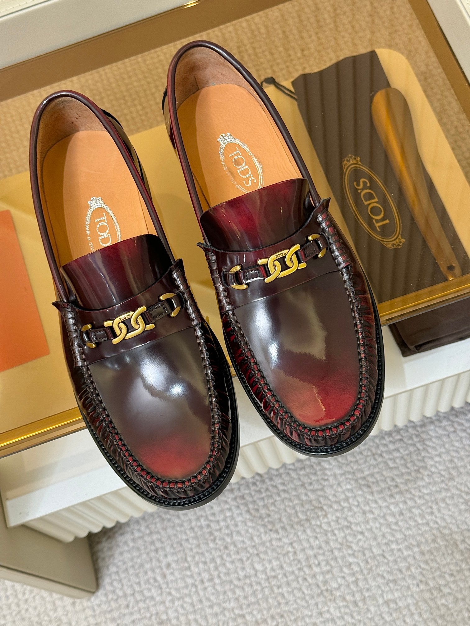 Tod's Men's Shiny Leather Loafer