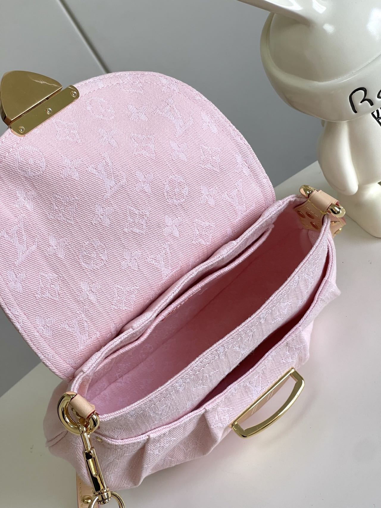 Louis Vuitton LV Monogram Pink Denim Sunset Shoulder Bag