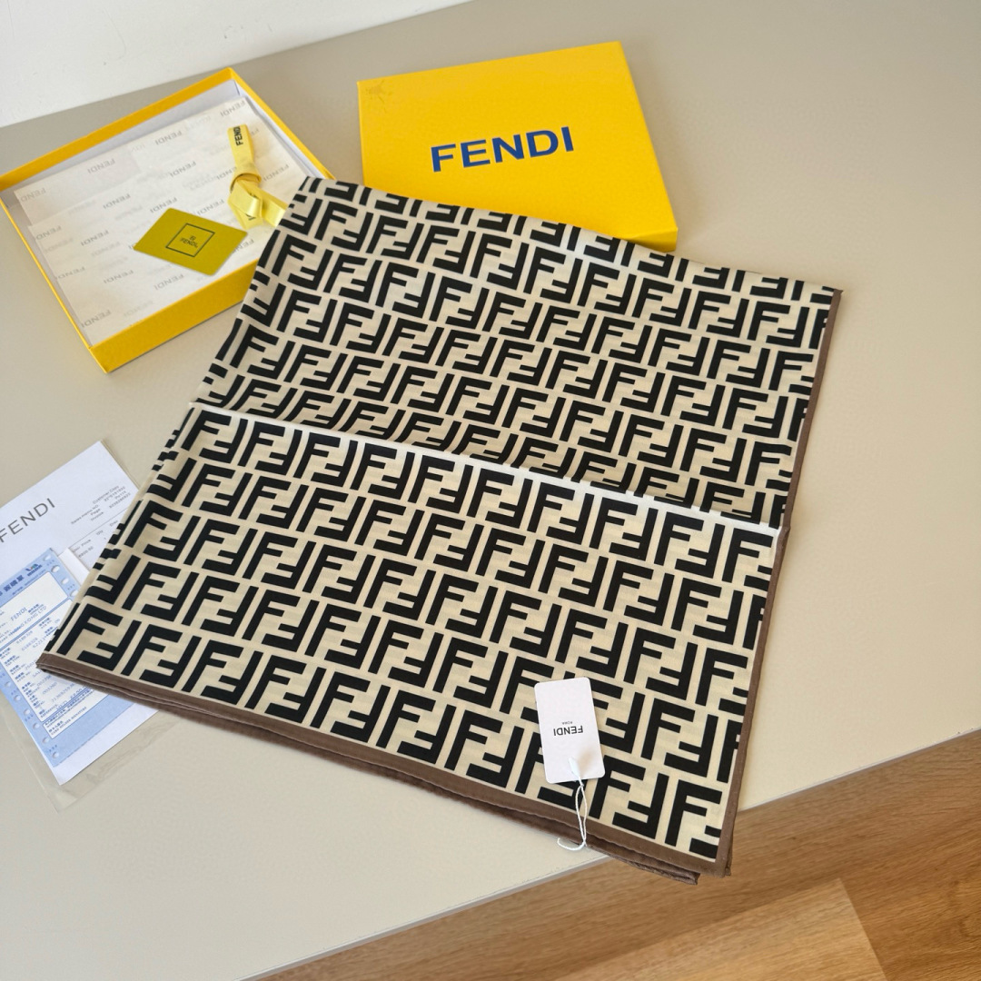 Fendi FF Silk square scarf 90