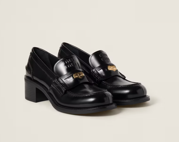 Miu Miu Black Shiny leather Loafer