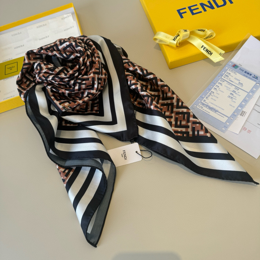 Fendi FF Silk square scarf 90