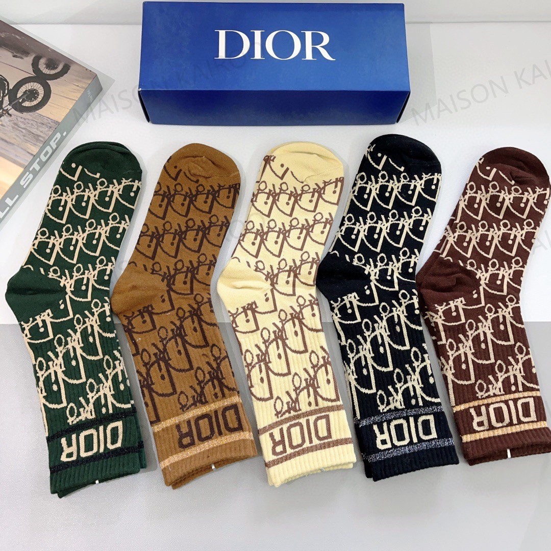 Dior Socks 5-Pack - KAIROO