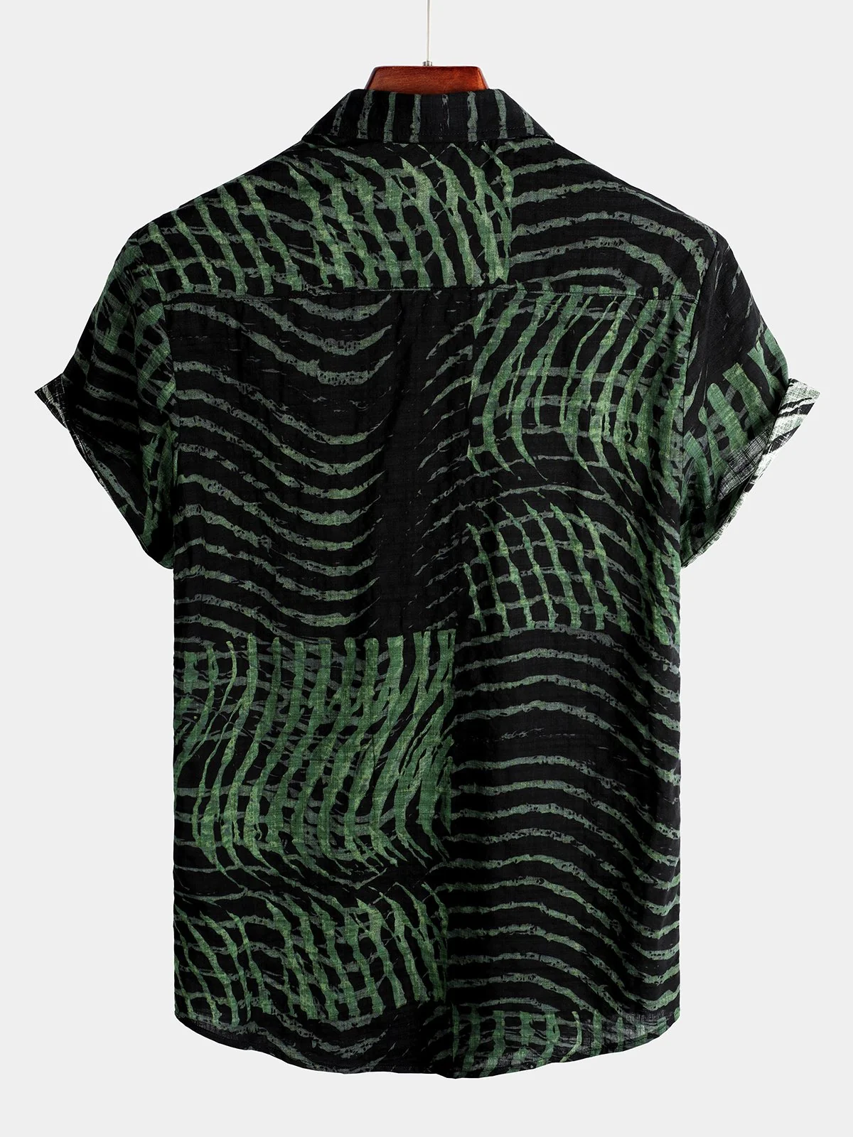 Men's Striped Print Short Sleeve Shirt
