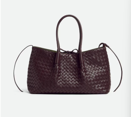 Bottega Veneta Medium Pinacoteca Reversible Bag in Dark barolo Intrecciato leather