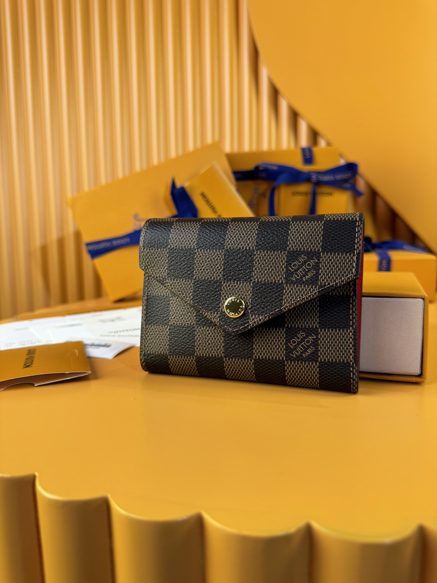 N41659 LV Victorine Wallet Damier Ebene Canavs