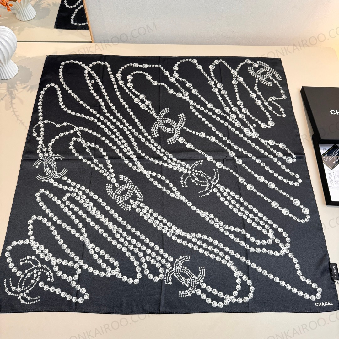 Chanel Pearl Chain 90 Silk Scarf - KAIROO