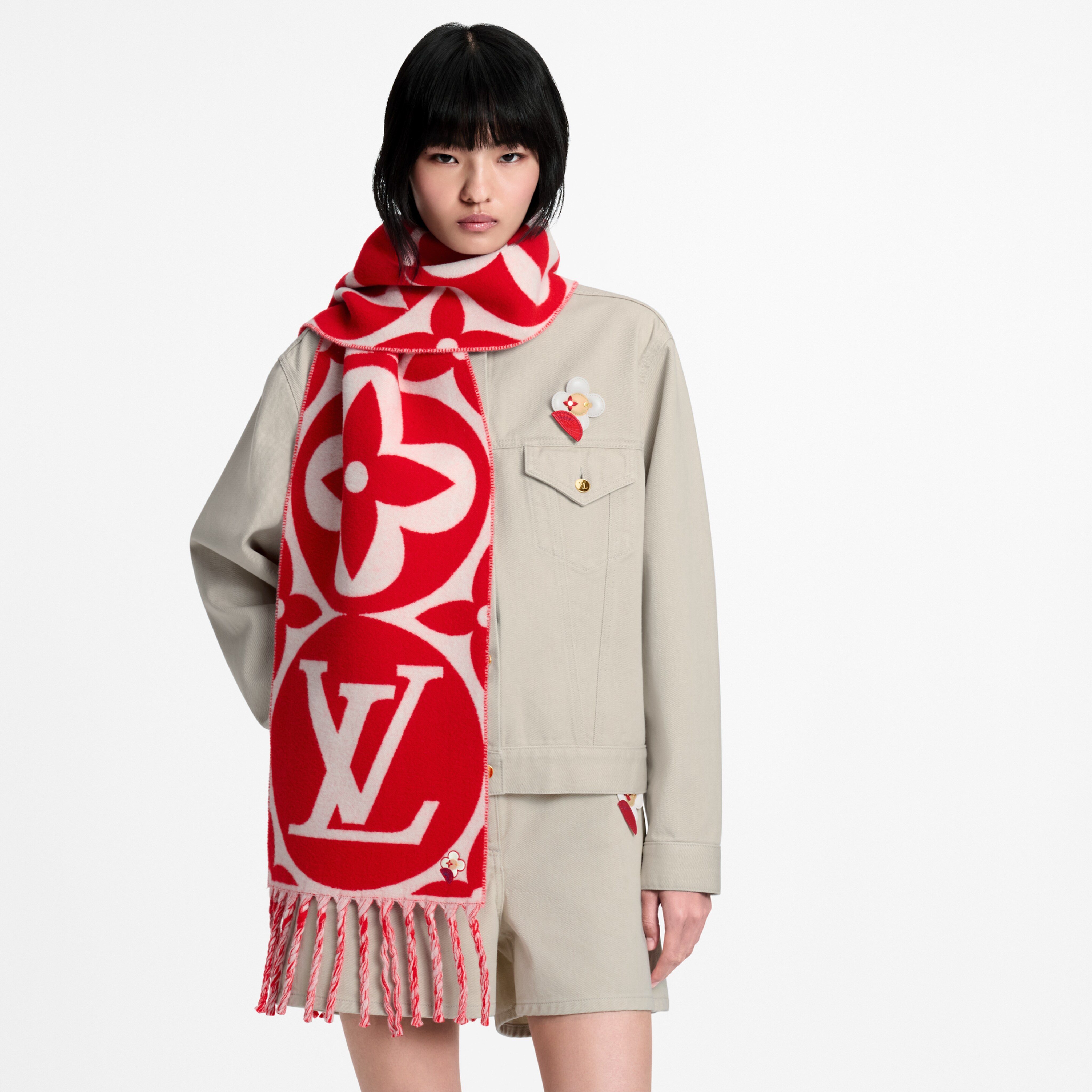 マフラー･LV メダリオン ヴィヴィエンヌ ルナ ニューイヤー