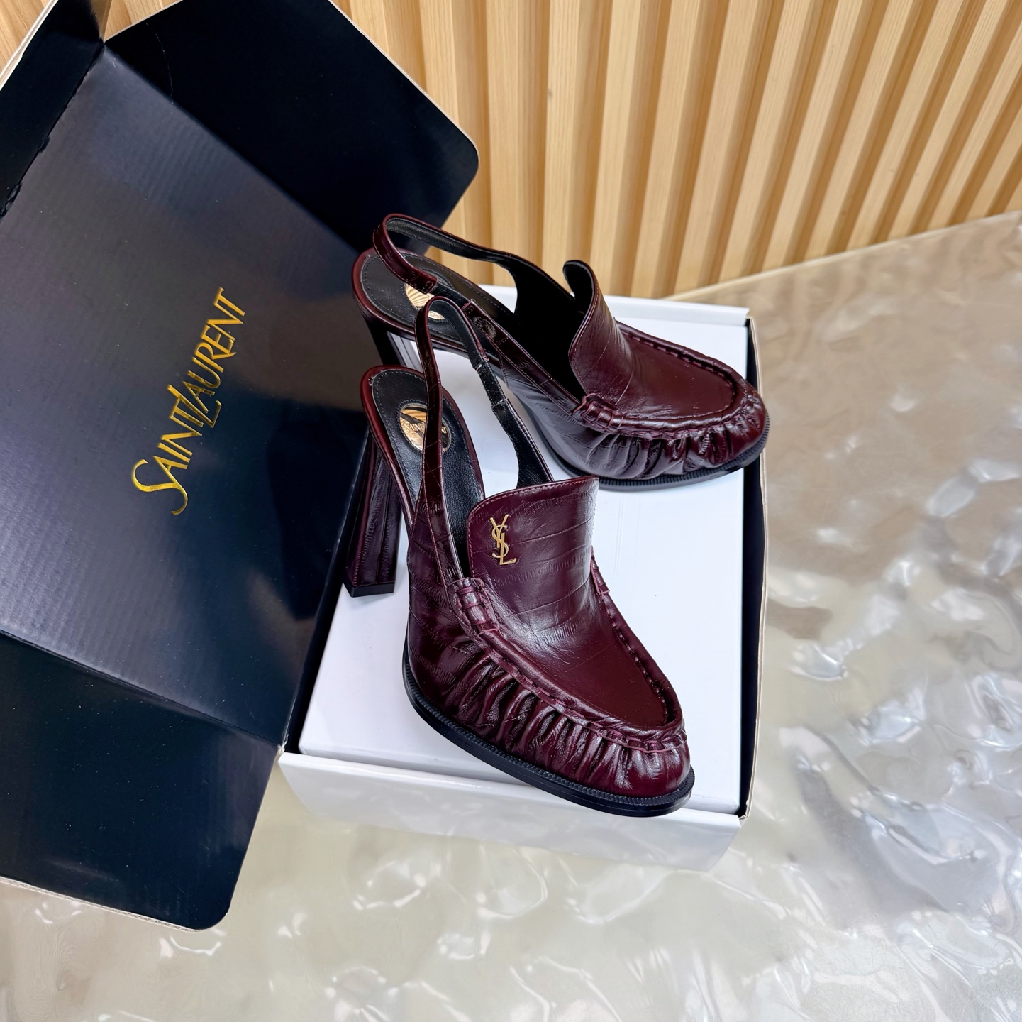 Saint Laurent Le Loafer Slingback Pump