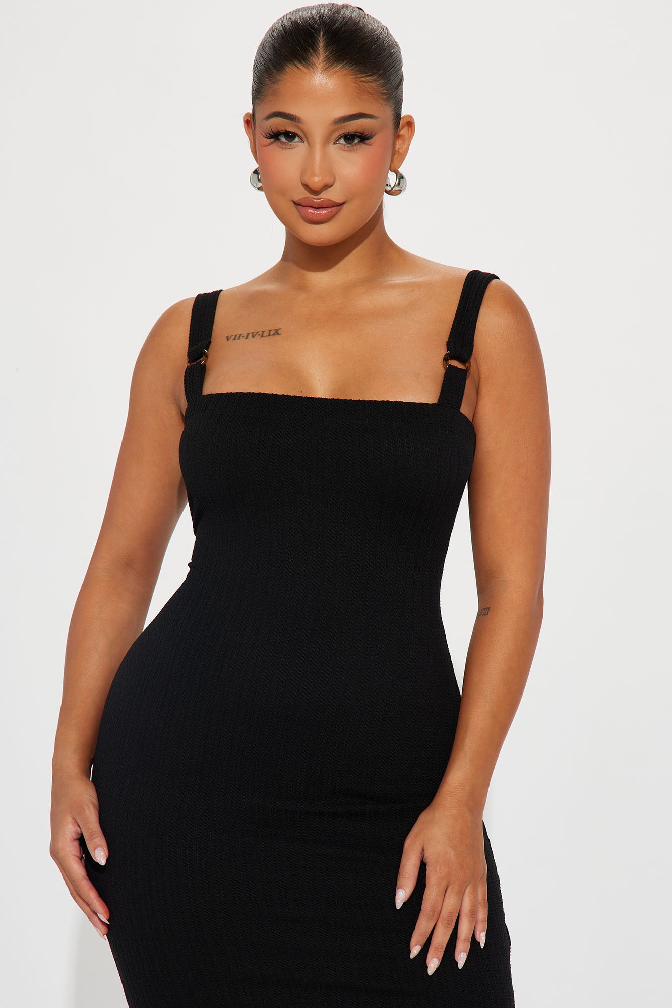 Tay Knit Midi Dress - Black