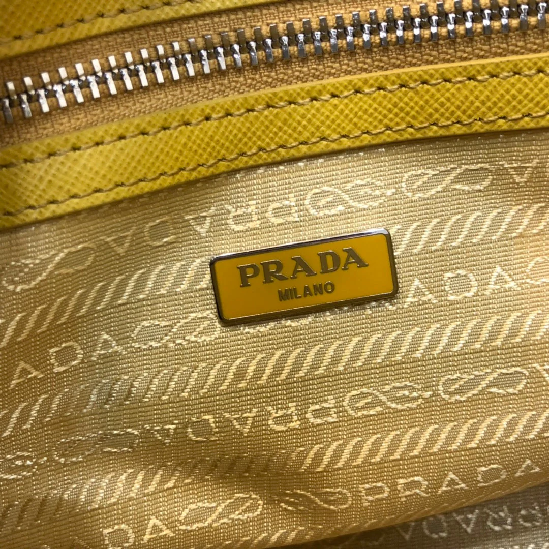 Prada MINI 23 BAG IN SUNNY YELLOW SAFFIANO LEATHER