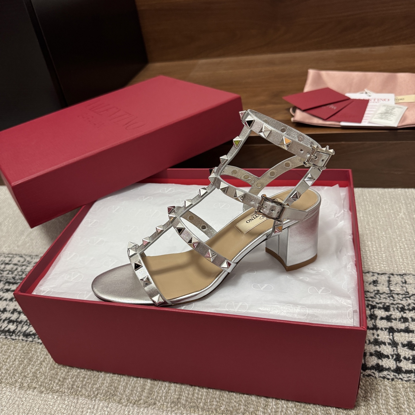 Valentino Rockstud Heeled Sandal