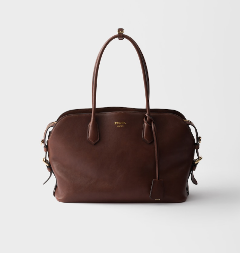 Prada Large leather tote bag-Cocoa 1BG600