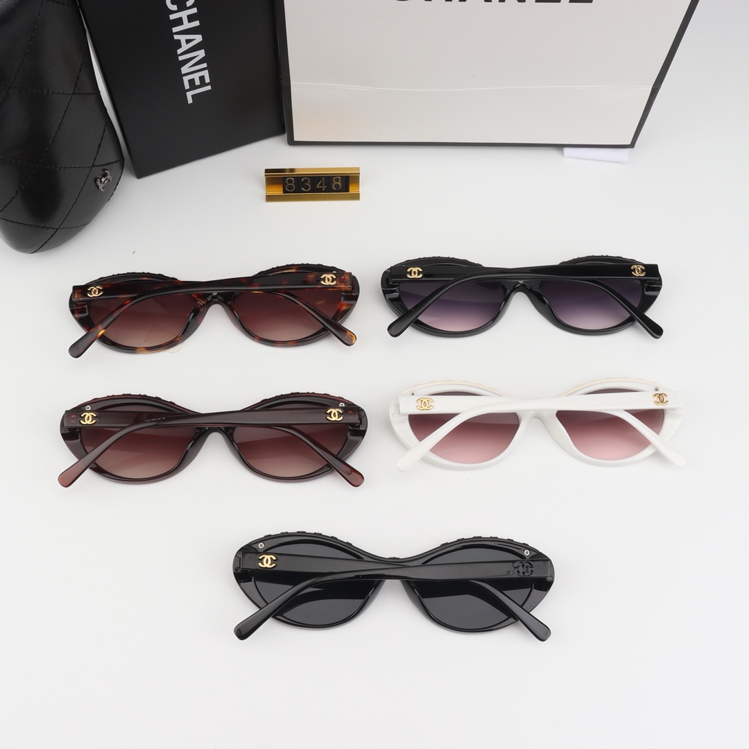 Chanel Embossed Motif Cat-Eye Sunglasses - KAIROO