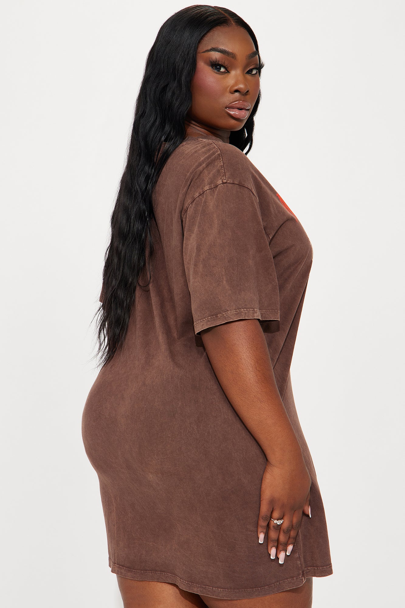 Nashville Babe T-Shirt Dress - Brown