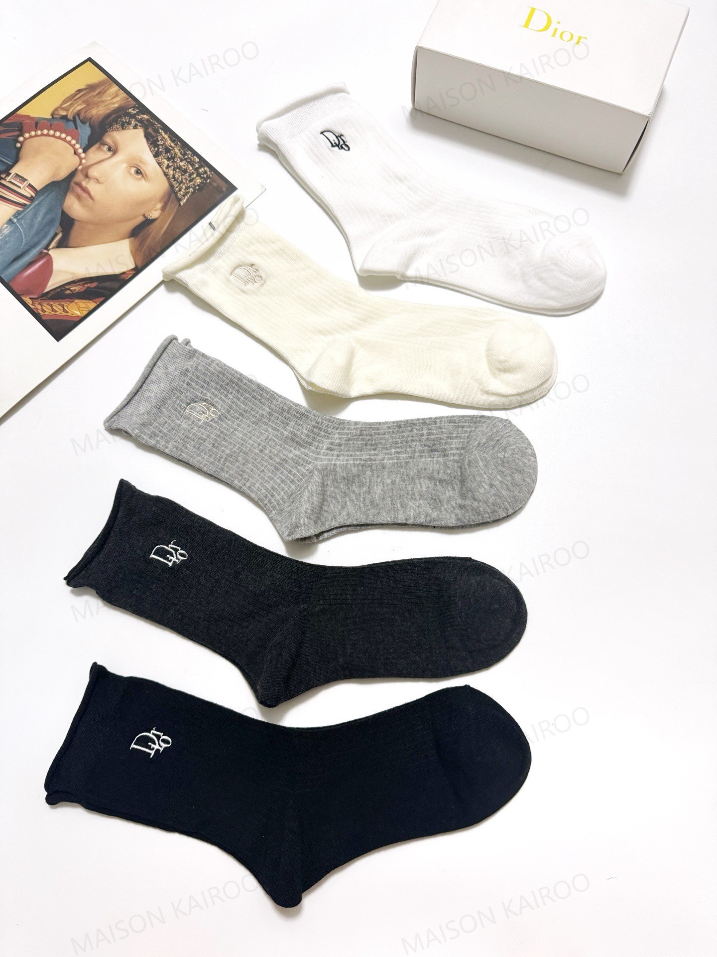 Dior Socks 5-Pack - KAIROO