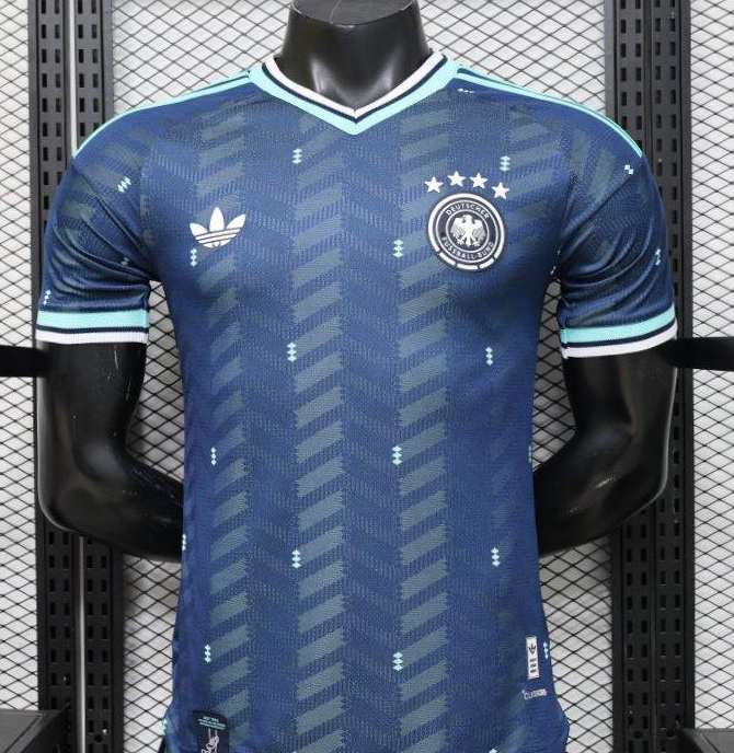 Player Version 2026 Germany Navy Blue with Zigzag Pattern Away Jersey S-2XL